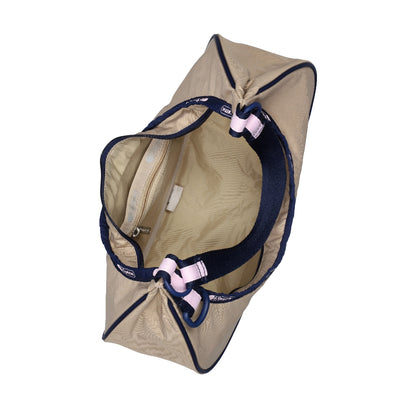 SMALL CRESCENT SHOULDER BAG 半月形肩背包 - 滾邊海軍藍