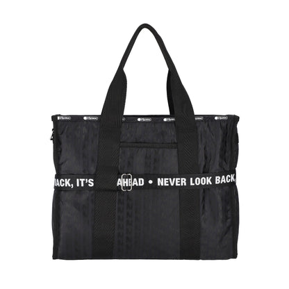 MSGM LG BOAT TOTE 大容量船型手提托特包 - 黑色緹花