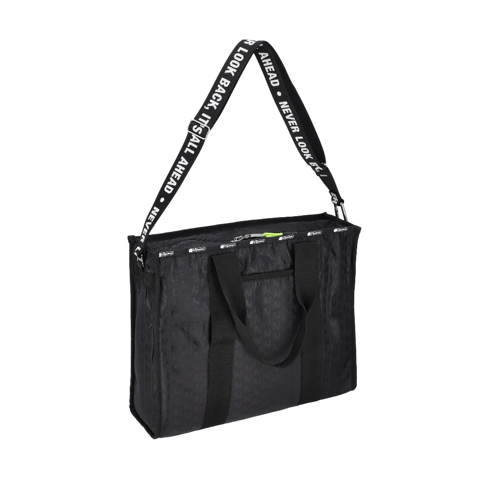 MSGM LG BOAT TOTE 大容量船型手提托特包 - 黑色緹花