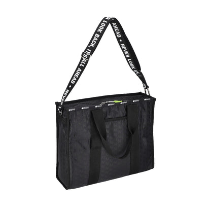 MSGM LG BOAT TOTE 大容量船型手提托特包 - 黑色緹花