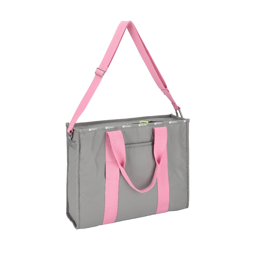 MSGM LG BOAT TOTE 大容量船型手提托特包 - 粉/灰色