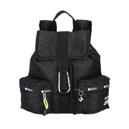 MSGM VOYAGER BACKPACK 工裝風後背包 - 黑色緹花