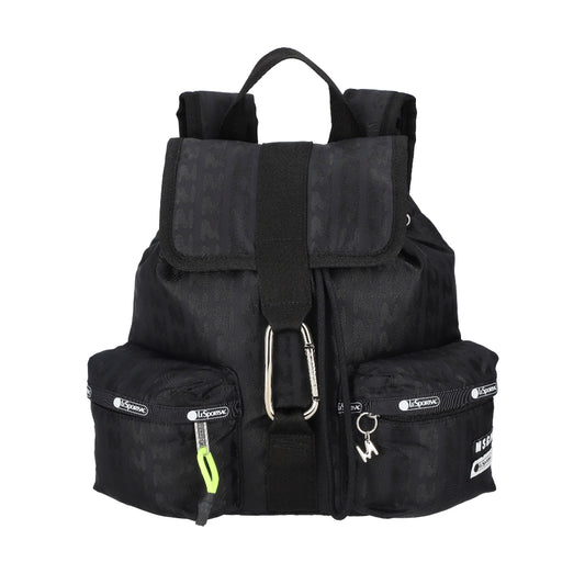 MSGM VOYAGER BACKPACK 工裝風後背包 - 黑色緹花