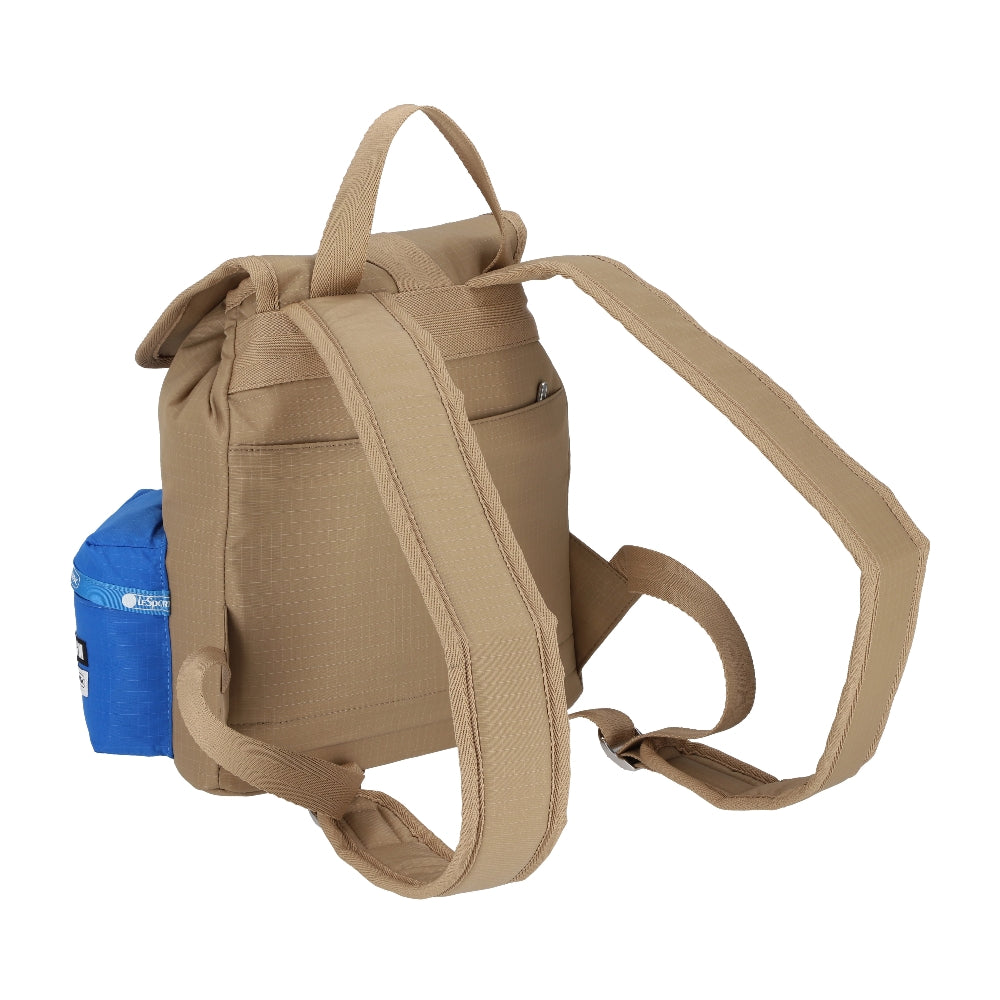 MSGM VOYAGER BACKPACK 工裝風後背包 - 卡其棕/藍