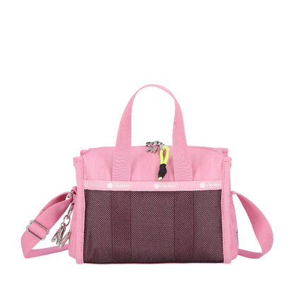MSGM METRO XBODY 方形兩用斜背包 - 粉色緹花