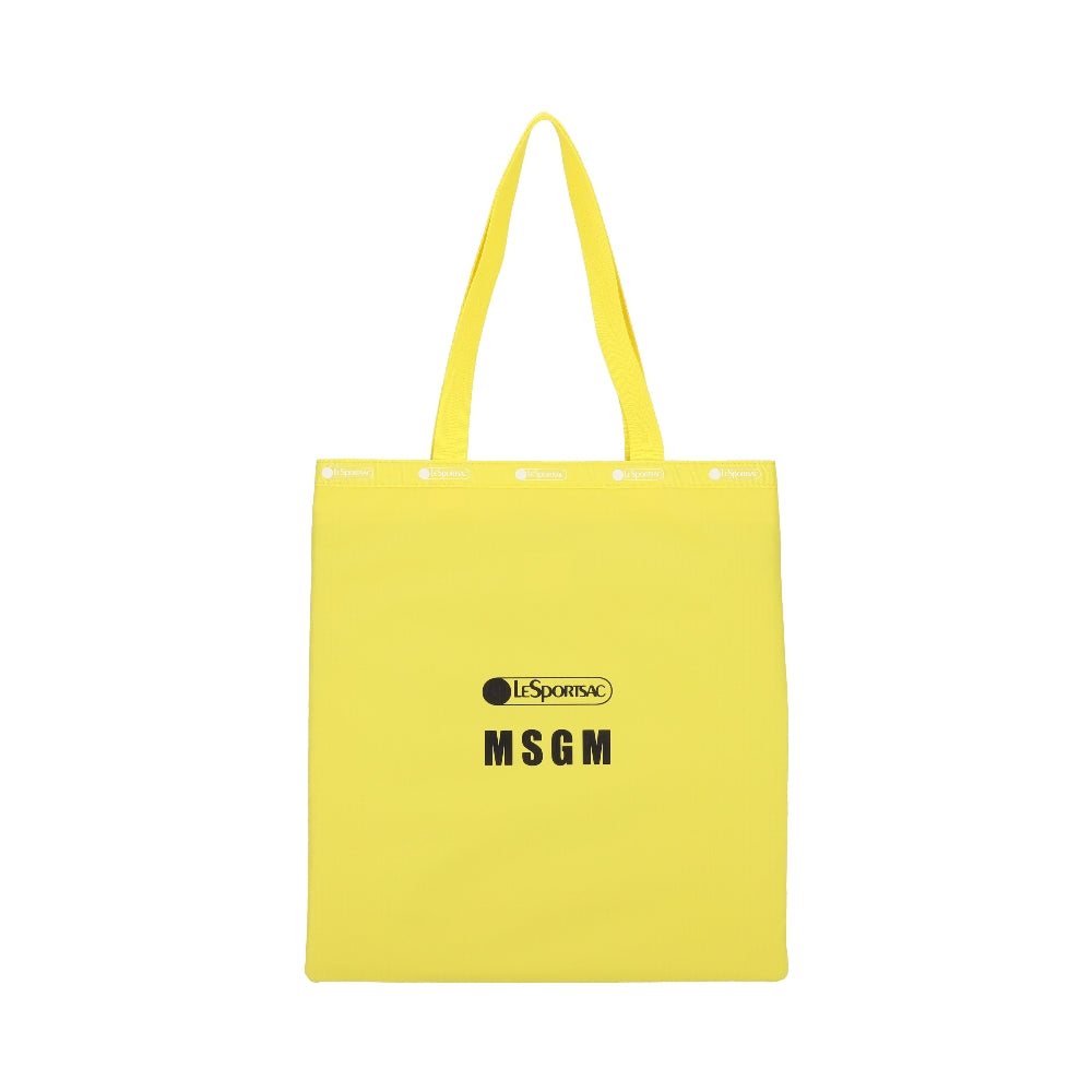 MSGM LG EMERALD TOTE 大型直立托特包 - MSGM LOGO 托特黃