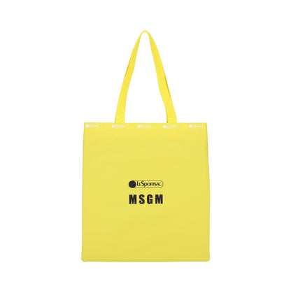 MSGM LG EMERALD TOTE 大型直立托特包 - MSGM LOGO 托特黃
