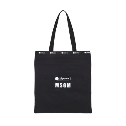 MSGM LG EMERALD TOTE 大型直立托特包 - MSGM LOGO 托特黑