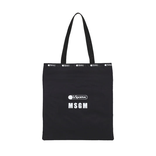 MSGM LG EMERALD TOTE 大型直立托特包 - MSGM LOGO 托特黑