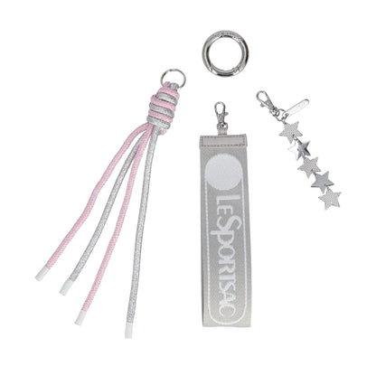 LOGO STRAP CHARM LOGO鑰匙圈 - 霧銀灰