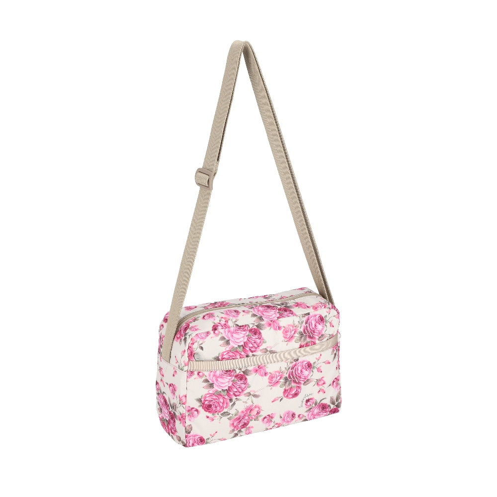 DANIELLA CROSSBODY 拉鍊斜背包 - 柔情花卉