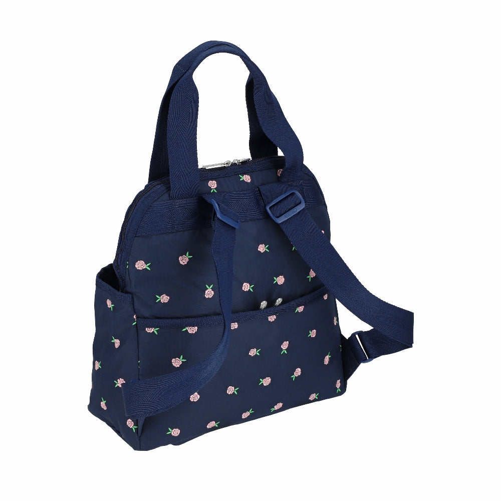 DOUBLE TROUBLE BACKPACK 兩用後背包 - 薔薇刺繡