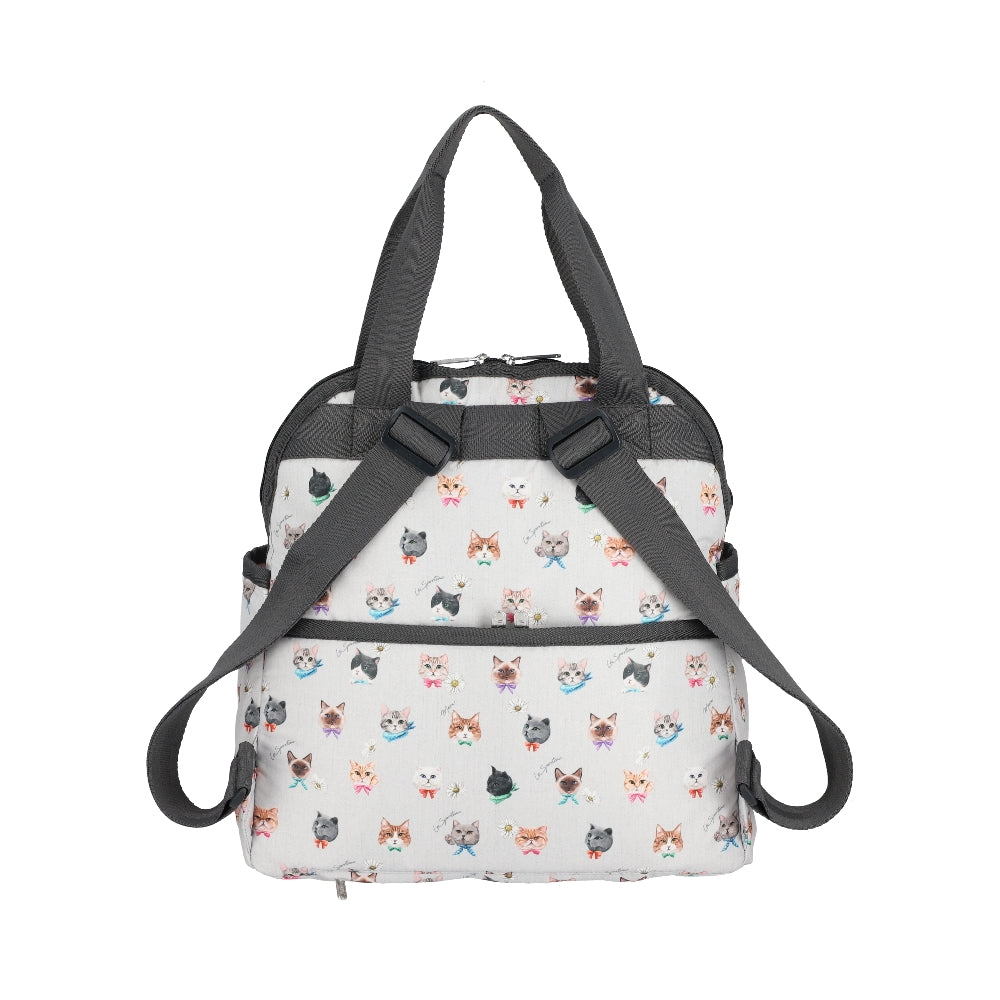 DOUBLE TROUBLE BACKPACK 兩用後背包 - 俏皮貓咪