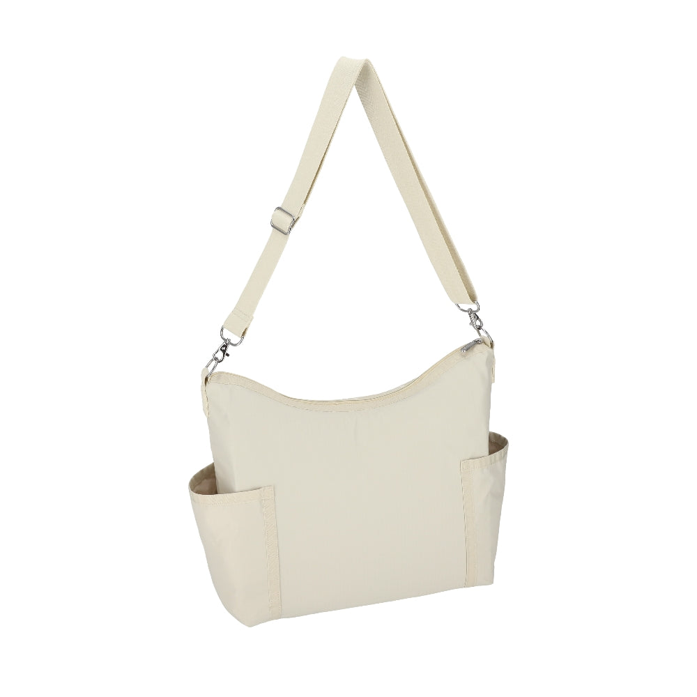 ZIP BUCKET SHOULDER 拉鍊肩背包 - 奶油米