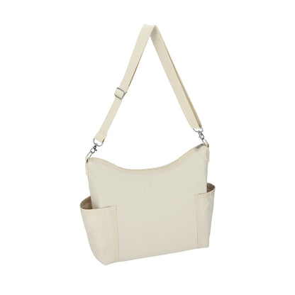 ZIP BUCKET SHOULDER 拉鍊肩背包 - 奶油米