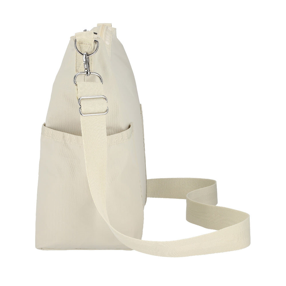 ZIP BUCKET SHOULDER 拉鍊肩背包 - 奶油米