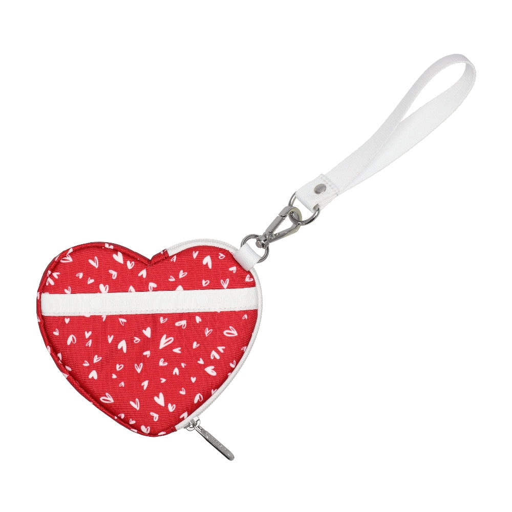 HEART WRISTLET 愛心造型零錢包 - 紅心點點