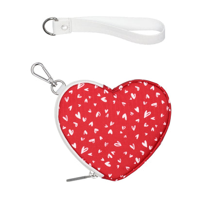 HEART WRISTLET 愛心造型零錢包 - 紅心點點