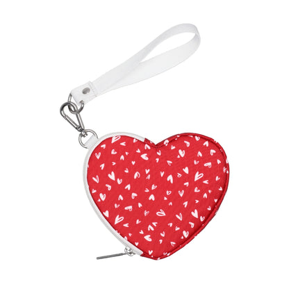 HEART WRISTLET 愛心造型零錢包 - 紅心點點