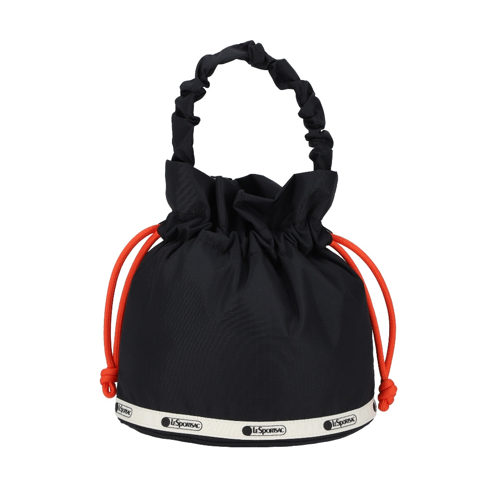 GH DRAWSTRING XBODY 束口斜背包 - 深海藍/柑橘