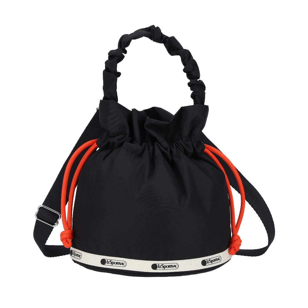 GH DRAWSTRING XBODY 束口斜背包 - 深海藍/柑橘