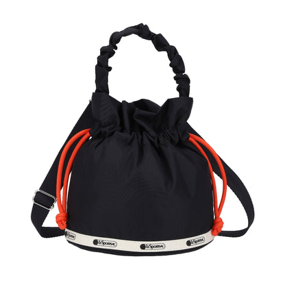 GH DRAWSTRING XBODY 束口斜背包 - 深海藍/柑橘