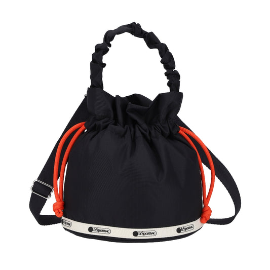 GH DRAWSTRING XBODY 束口斜背包 - 深海藍/柑橘