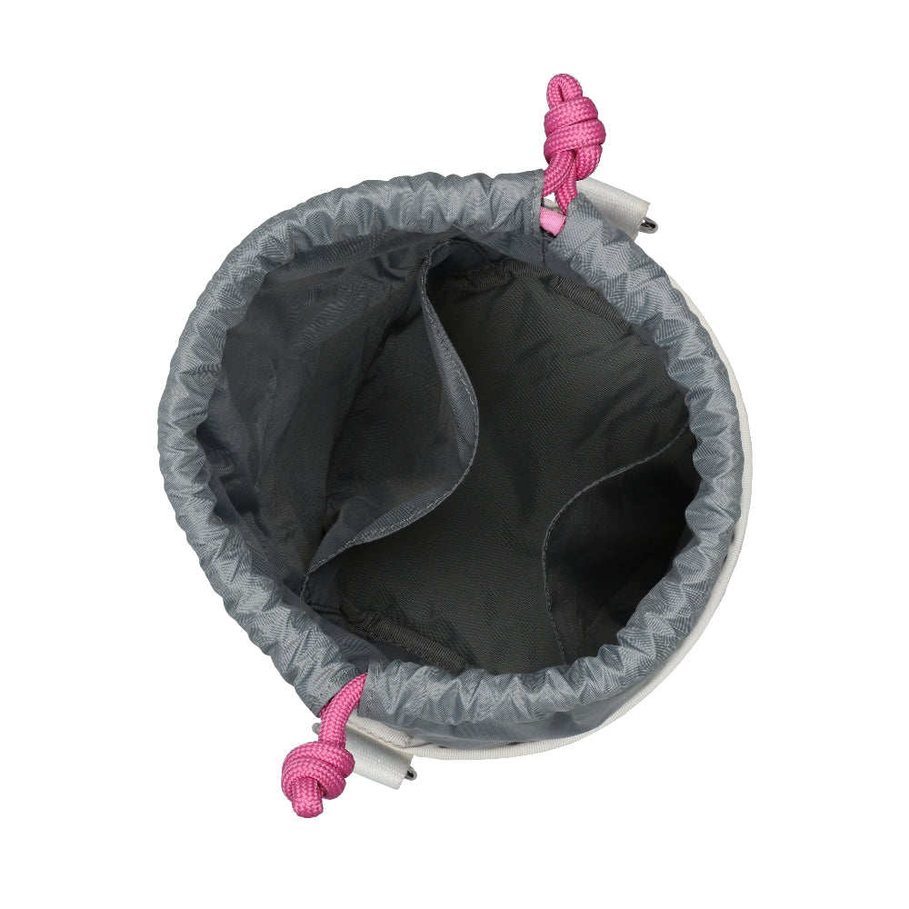 SM DRAWSTRING BUCKET 小型抽繩水桶斜背包 - 奶霜白/莓果