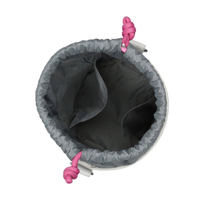SM DRAWSTRING BUCKET 小型抽繩水桶斜背包 - 奶霜白/莓果