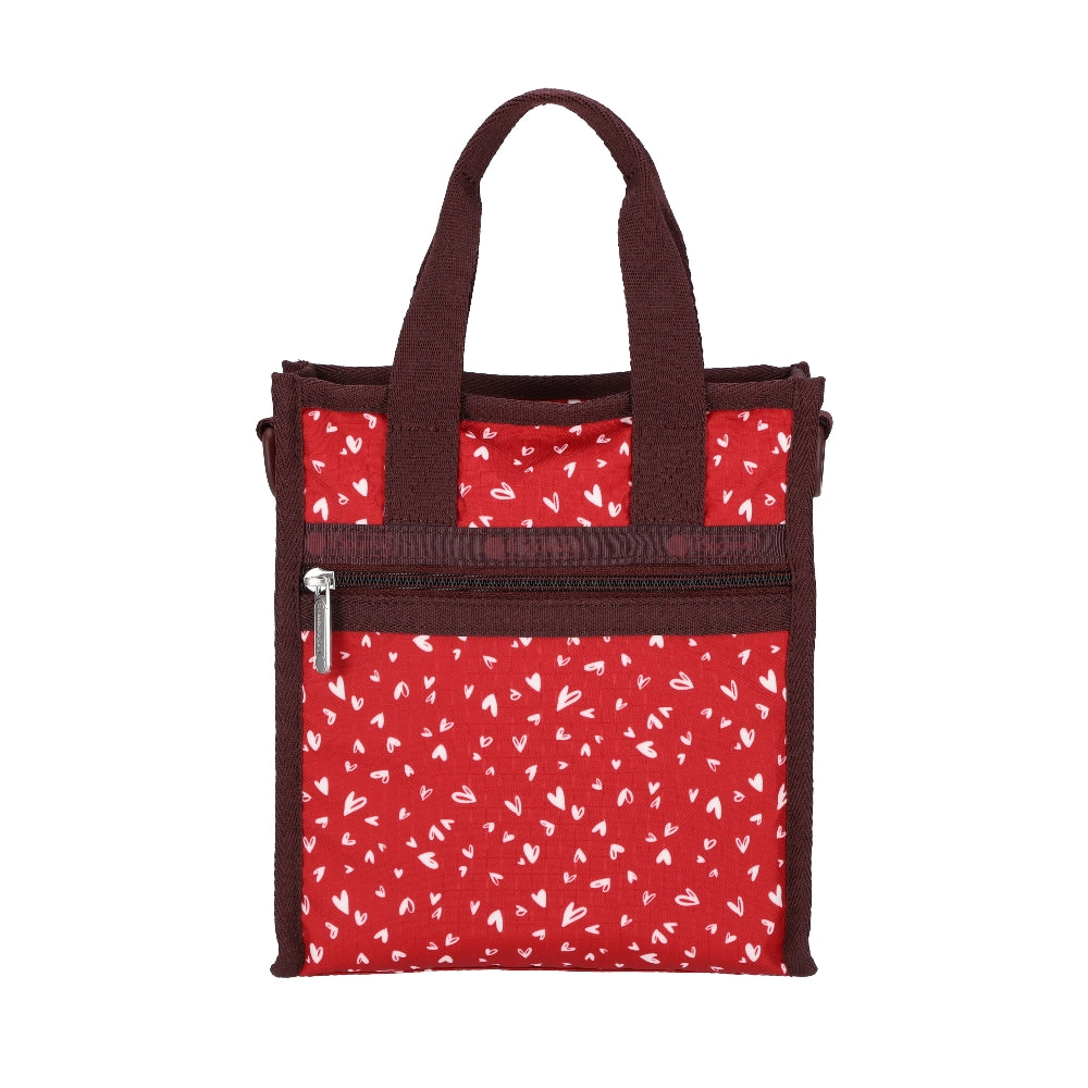 MINI N/S TOTE 迷你方型托特包 - 紅心點點