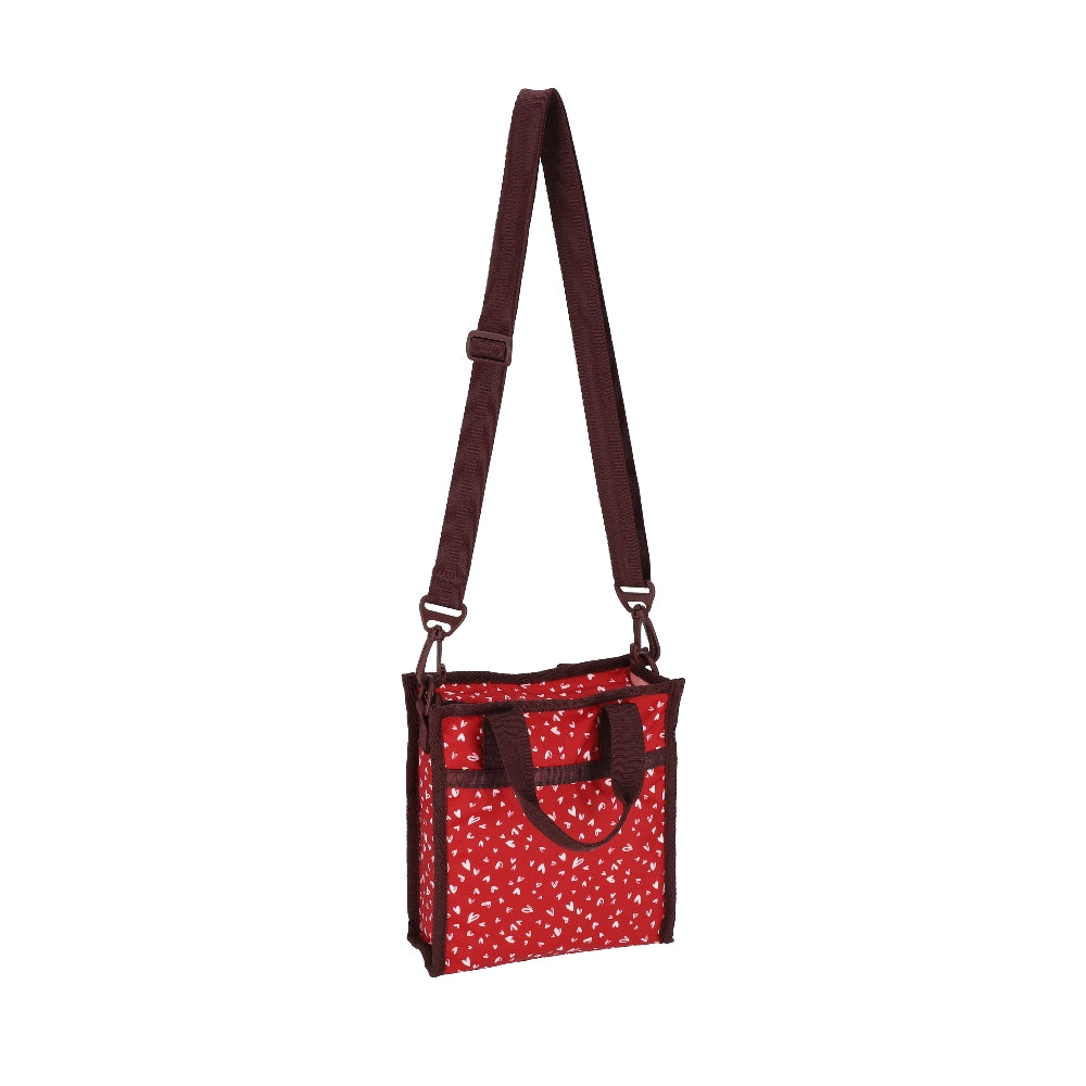 MINI N/S TOTE 迷你方型托特包 - 紅心點點