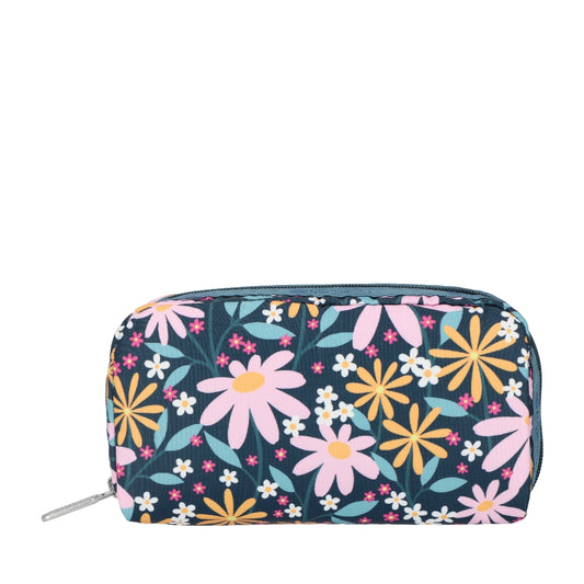 RECTANGULAR COSMETIC 長形化妝包 - 復古雛菊