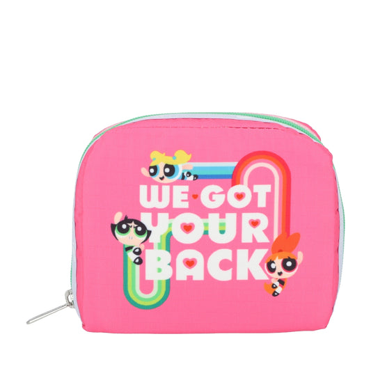 SQUARE COSMETIC 方形化妝包 - 飛天小女警/粉色款