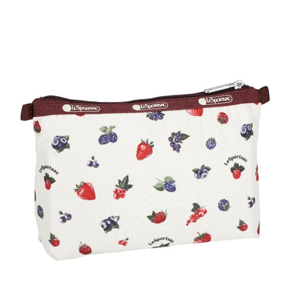 COSMETIC CLUTCH 雙層拉鍊化妝包 - 清新莓果