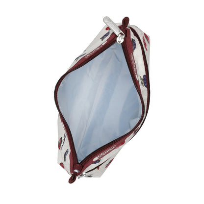COSMETIC CLUTCH 雙層拉鍊化妝包 - 清新莓果