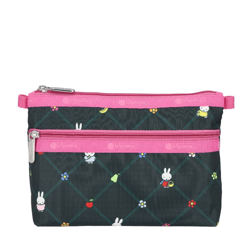 COSMETIC CLUTCH 雙層拉鍊化妝包 - MIFFY 果漾花語