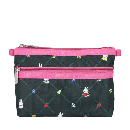 COSMETIC CLUTCH 雙層拉鍊化妝包 - MIFFY 果漾花語