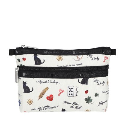 COSMETIC CLUTCH 雙層拉鍊化妝包 - 美好祝福