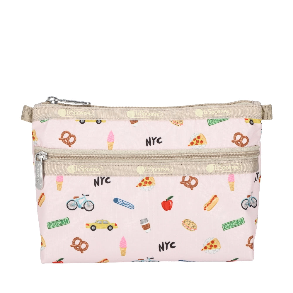 COSMETIC CLUTCH 雙層拉鍊化妝包 - 紐約印象