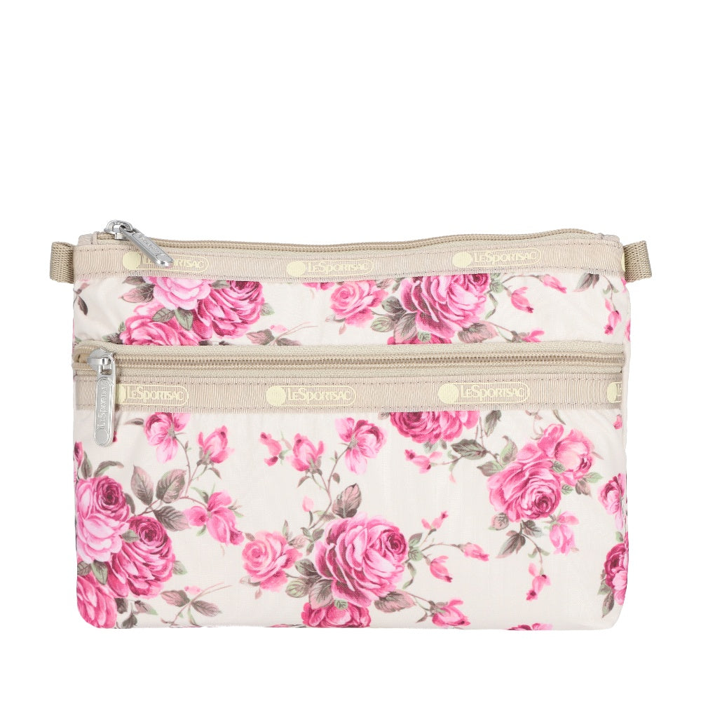 COSMETIC CLUTCH 雙層拉鍊化妝包 - 柔情花卉