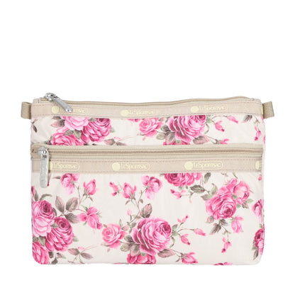 COSMETIC CLUTCH 雙層拉鍊化妝包 - 柔情花卉