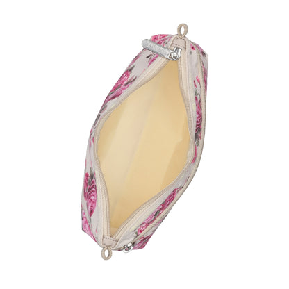 COSMETIC CLUTCH 雙層拉鍊化妝包 - 柔情花卉