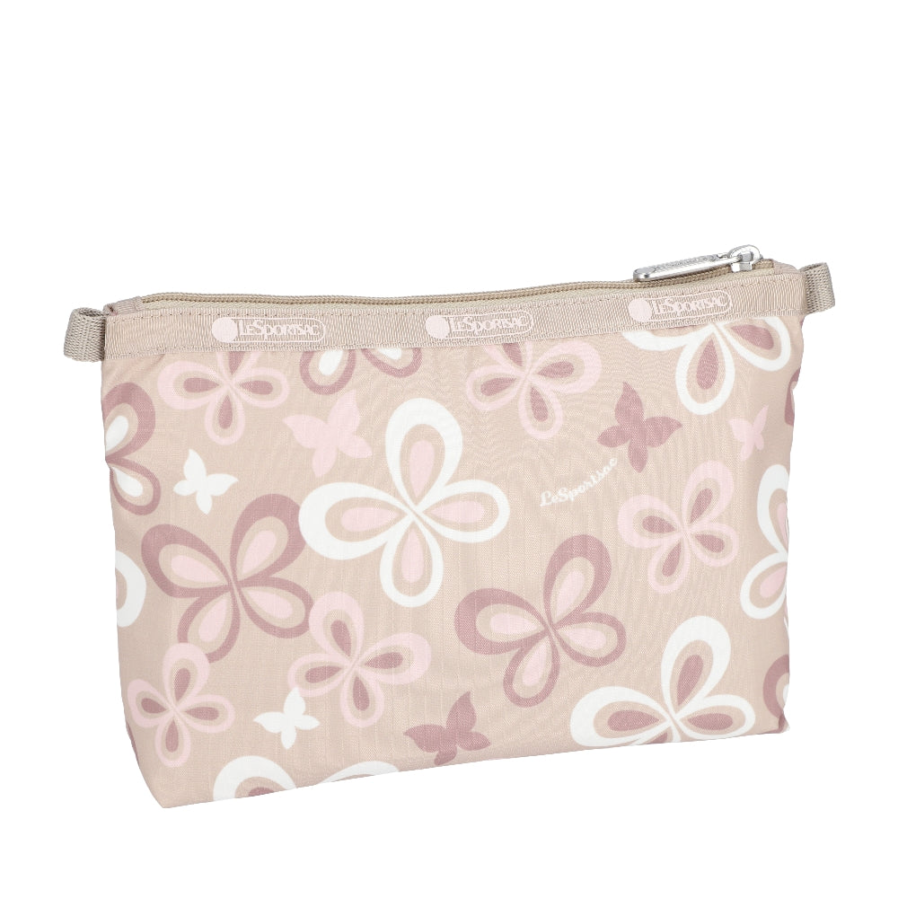 COSMETIC CLUTCH 雙層拉鍊化妝包 - 蝶舞花綻