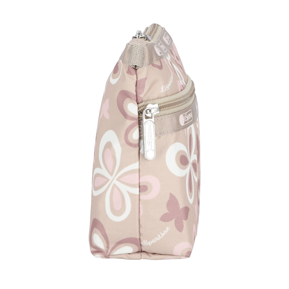 COSMETIC CLUTCH 雙層拉鍊化妝包 - 蝶舞花綻
