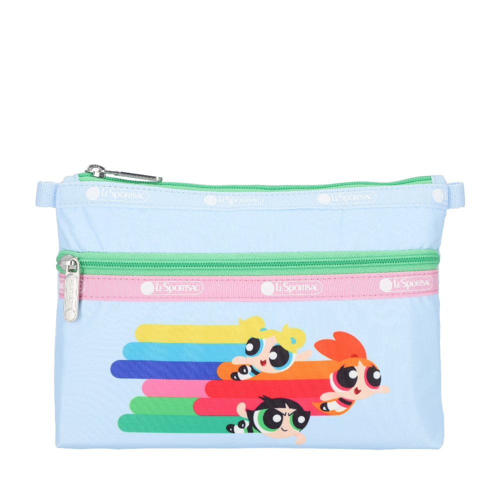 COSMETIC CLUTCH 雙層拉鍊化妝包 - 飛天小女警