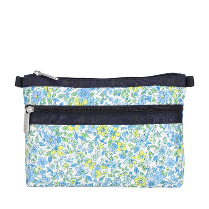 COSMETIC CLUTCH 雙層拉鍊化妝包 - 織錦花卉