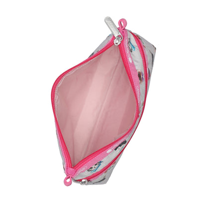COSMETIC CLUTCH 雙層拉鍊化妝包 - 俏皮貓咪