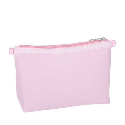 COSMETIC CLUTCH 雙層拉鍊化妝包 - 初雪粉