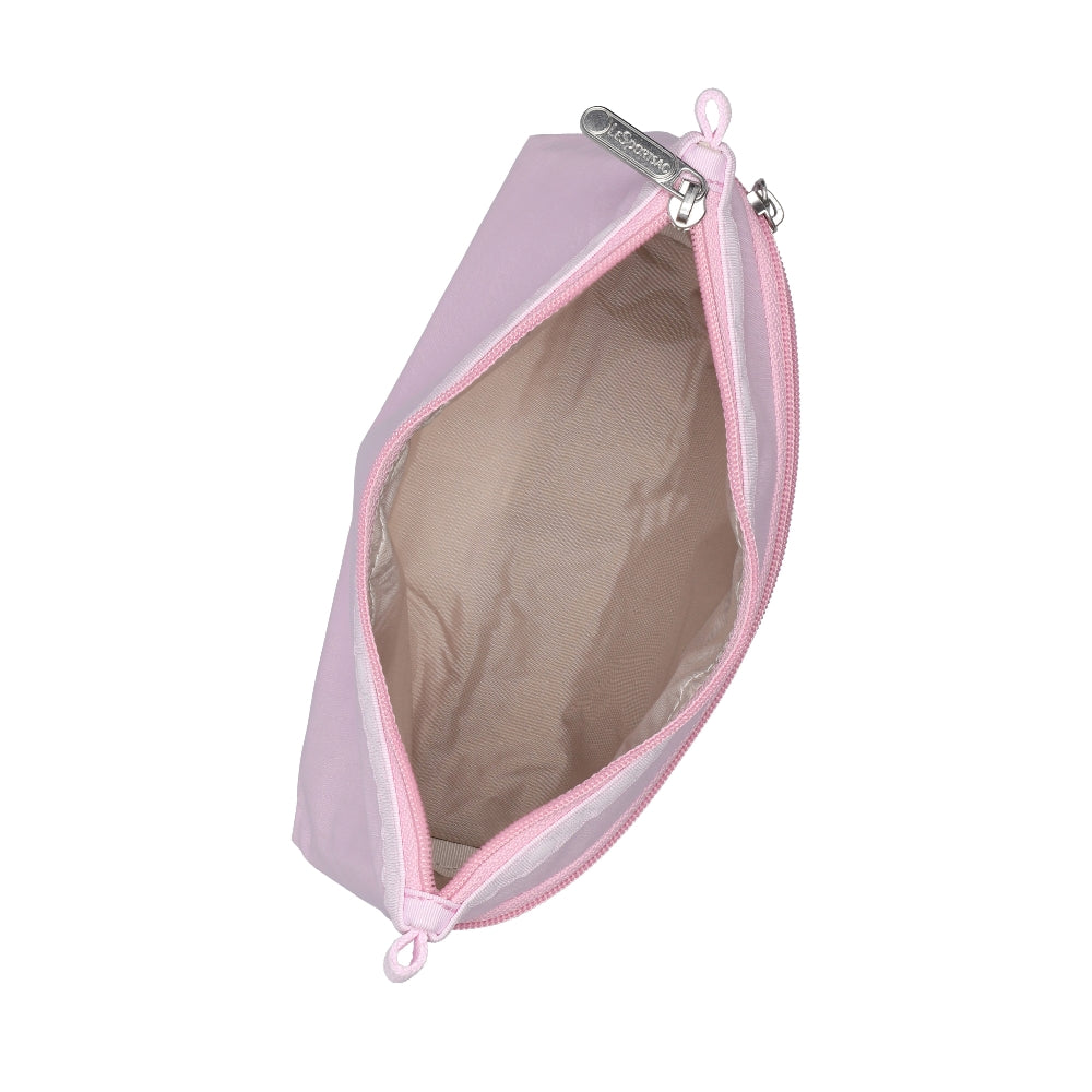 COSMETIC CLUTCH 雙層拉鍊化妝包 - 初雪粉
