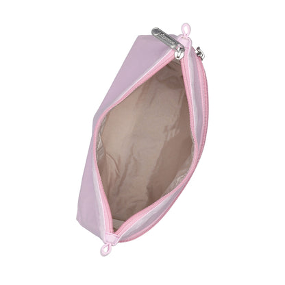 COSMETIC CLUTCH 雙層拉鍊化妝包 - 初雪粉